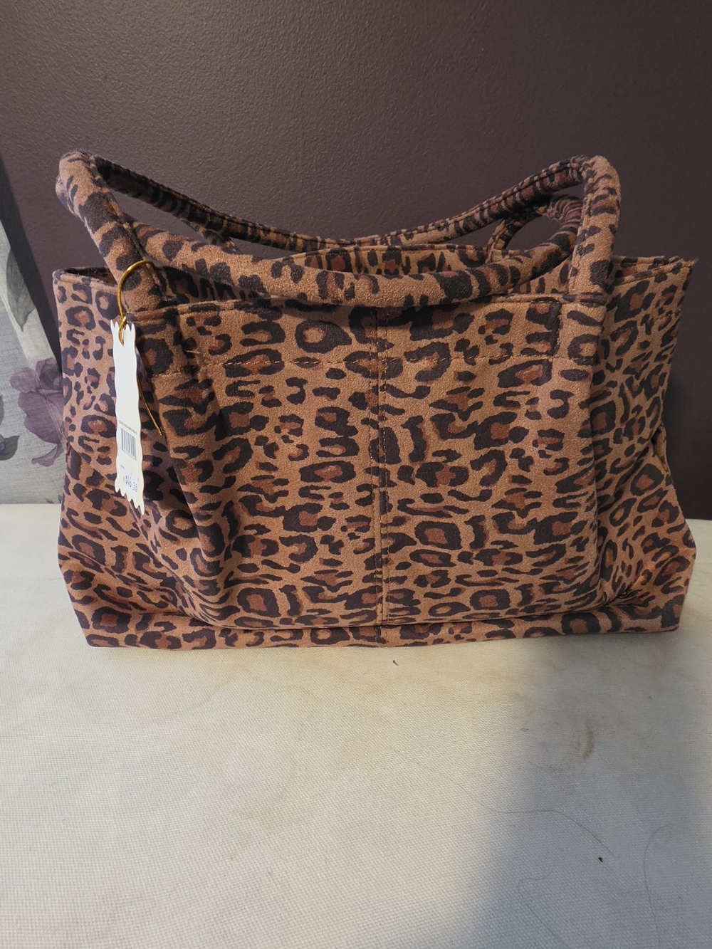 Simply Southern Leopard Print Tote in Brown and Black